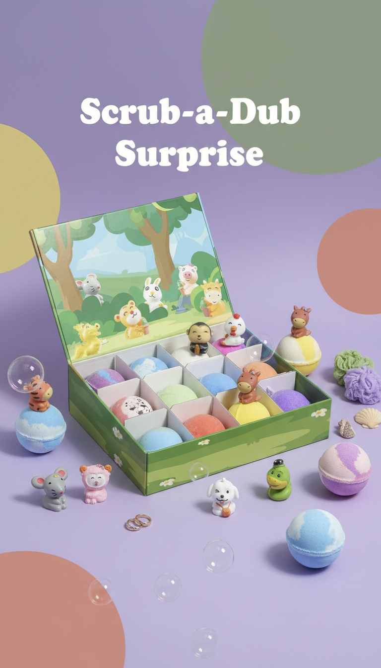 🫧 Bath Bomb Surprise Box — 12 Hidden Toy Friends!